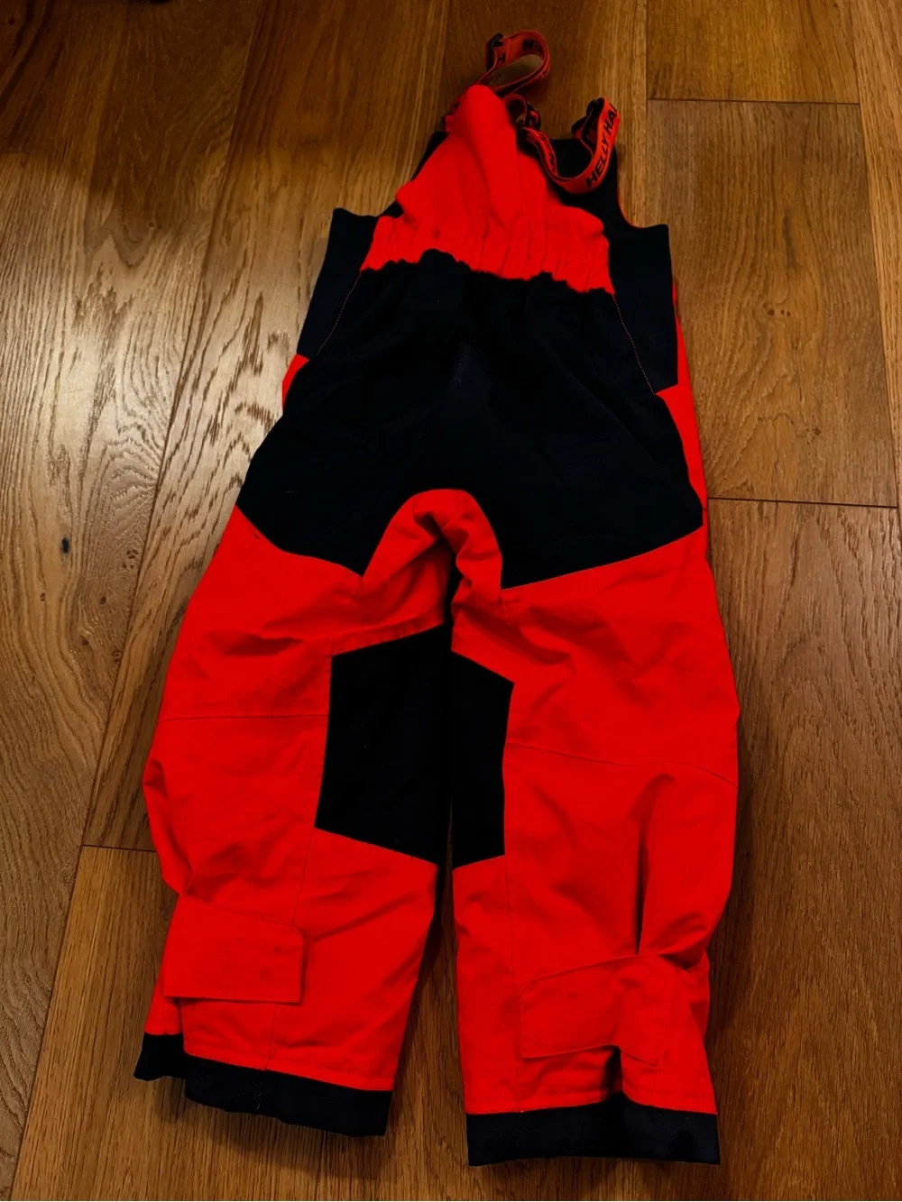 Helly Hansen Bright Orange Kids Ski/Snow Bibs w/ Navy Accents